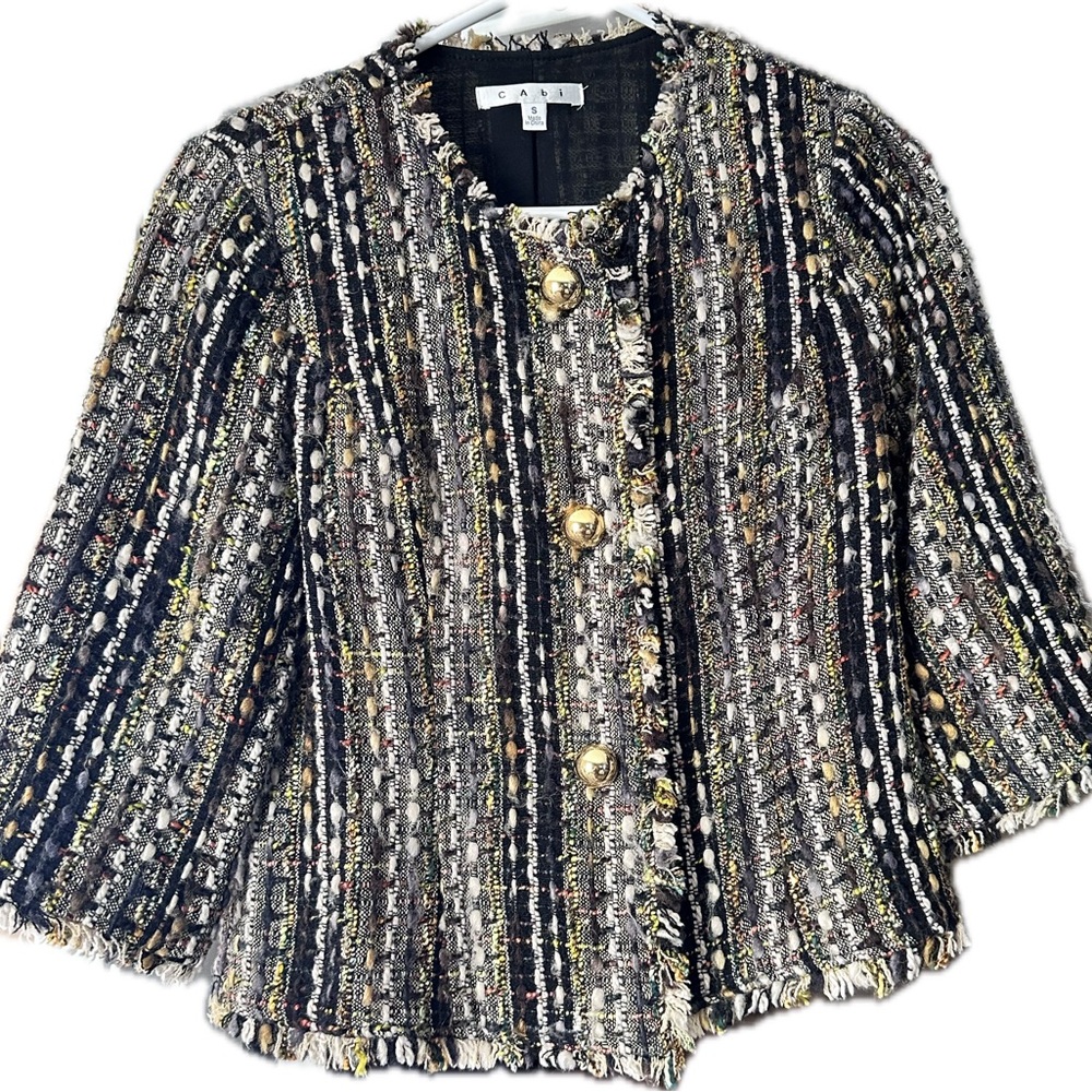CAbi Multicolor Tweed Blazer